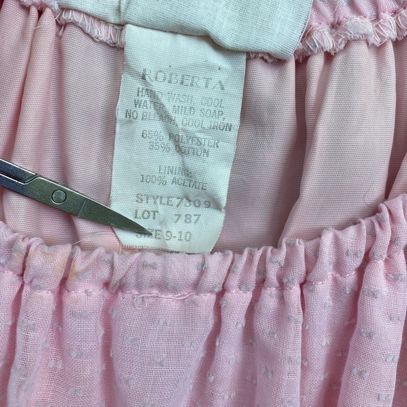 Vintage Roberta California Light Pink Puff Sleeve Midi Prairie Dress | S… - Picture 15 of 15